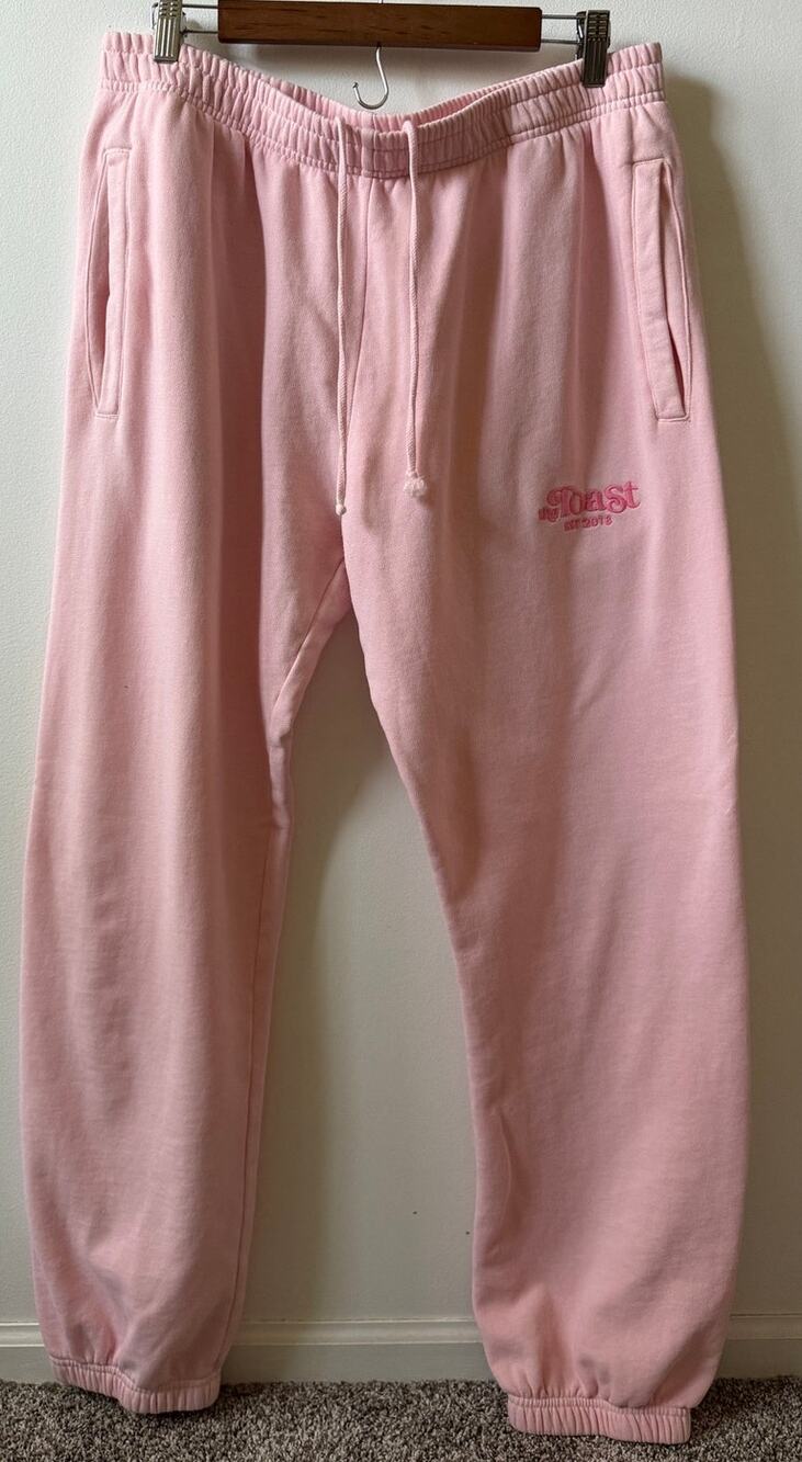 The Toast Logo soft pink sweatpants women's size XL